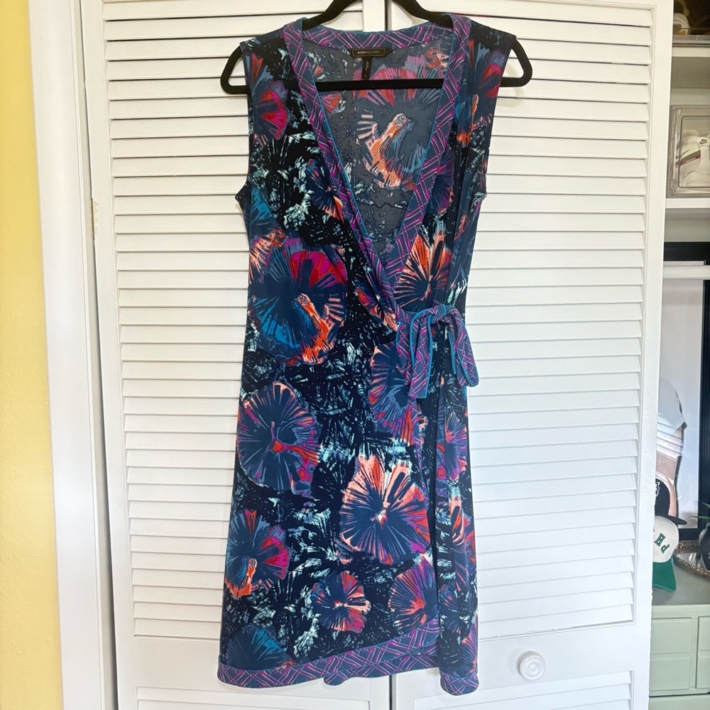 BCBG Floral Wrap Dress - Multicolor